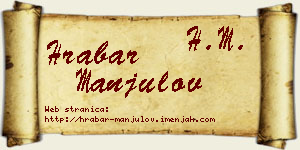 Hrabar Manjulov vizit kartica